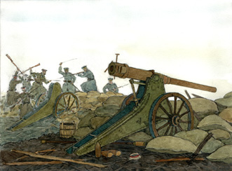 The battle for Maloye Orlinoye gnezdo. The Port Arthur.